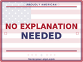 NO EXPLANATION NEEDED — Patriotic Yard Sign
